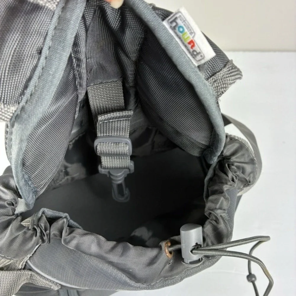 Outward Hound‎ Dog Carrier Backpack Travel Bag Drawstring Closure Gray